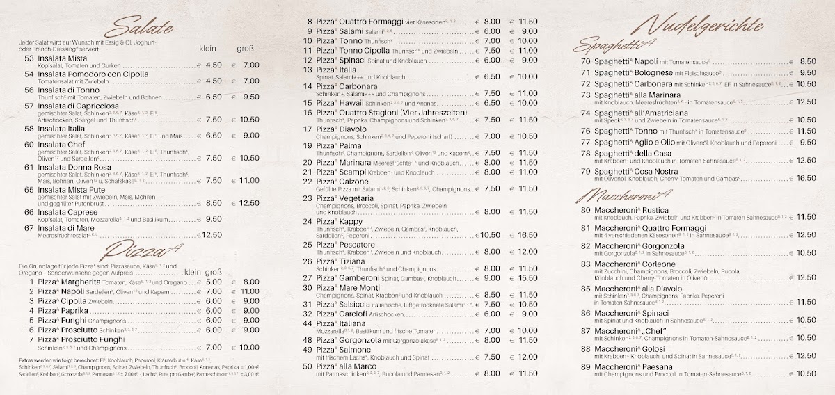 Menu Pizzeria Ristorante Bei Lillo-1