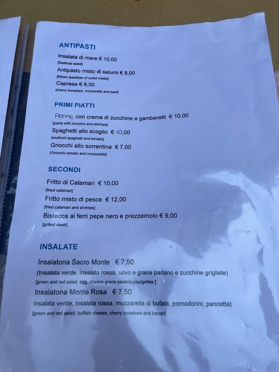 Menu Pizzeria Ristorante Grotta Azzurra-1