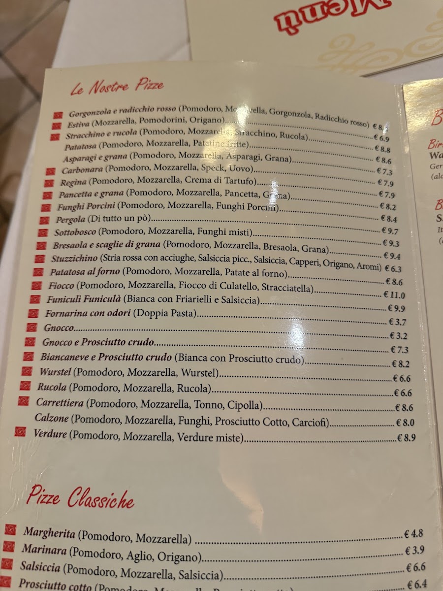 Menu Pizzeria Ristorante 'la Pergola'-8