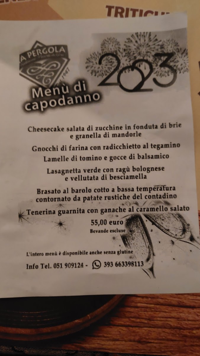 Menu Pizzeria Ristorante 'la Pergola'-9