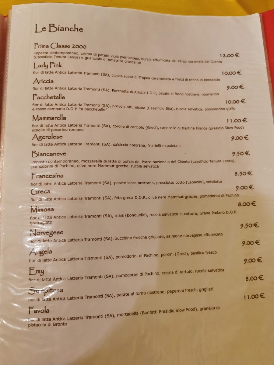 Menu Pizzeria Ristorante La Rosa Dei Venti-1