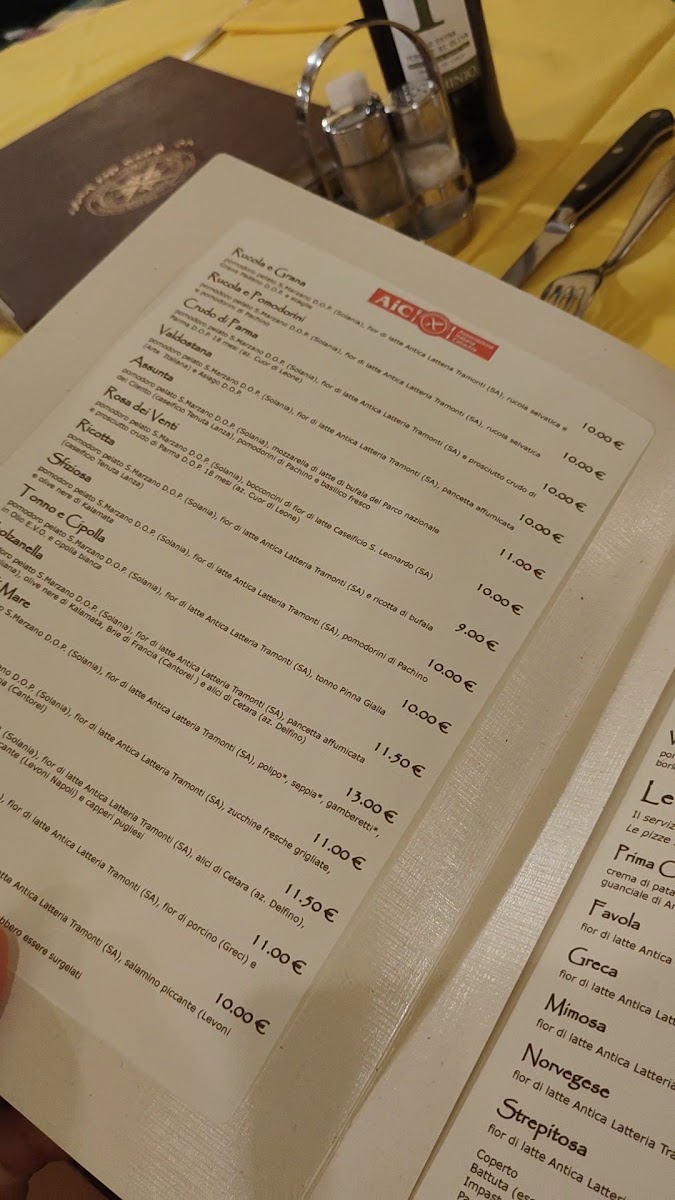 Menu Pizzeria Ristorante La Rosa Dei Venti-2