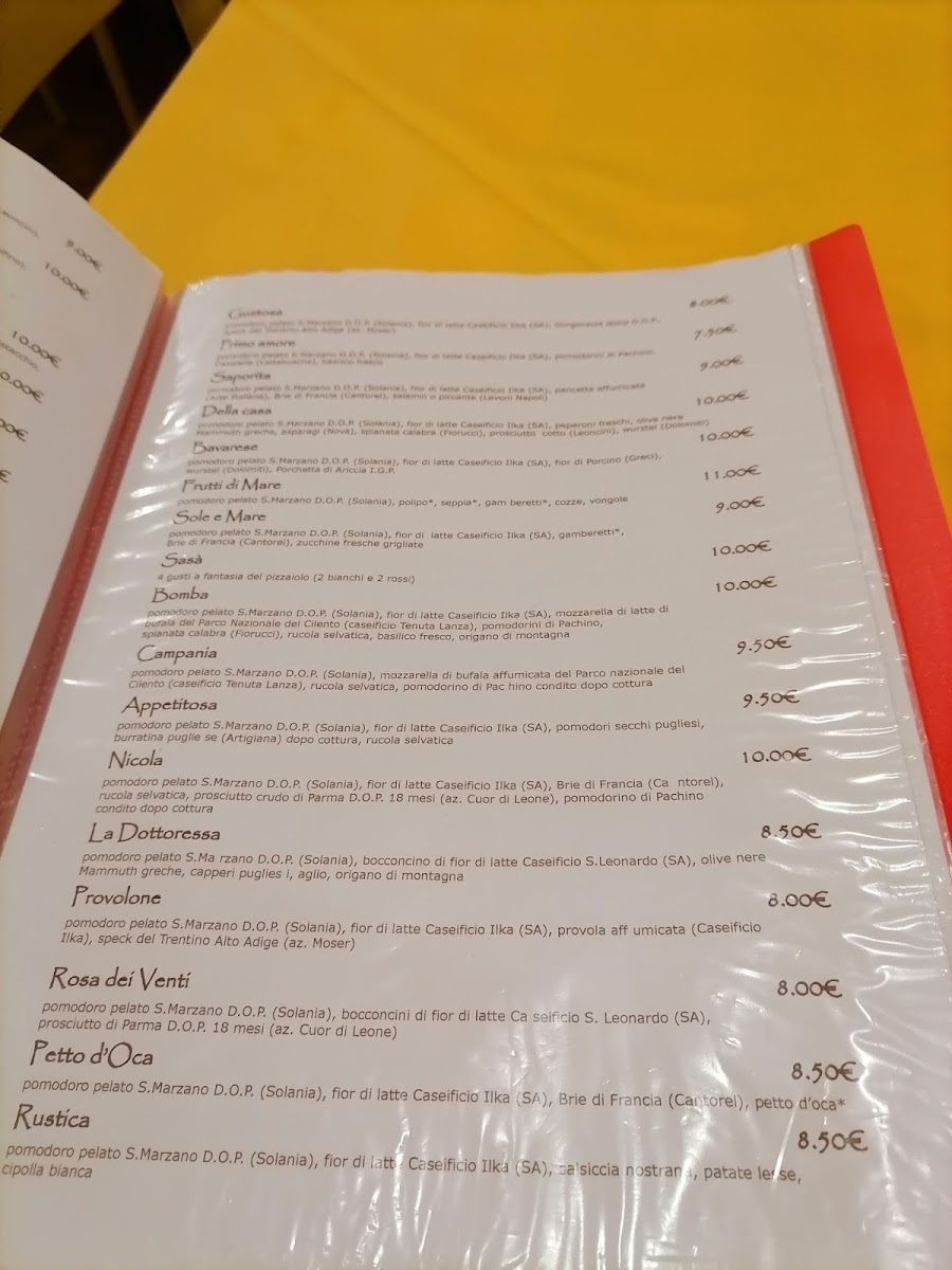 Menu Pizzeria Ristorante La Rosa Dei Venti-4