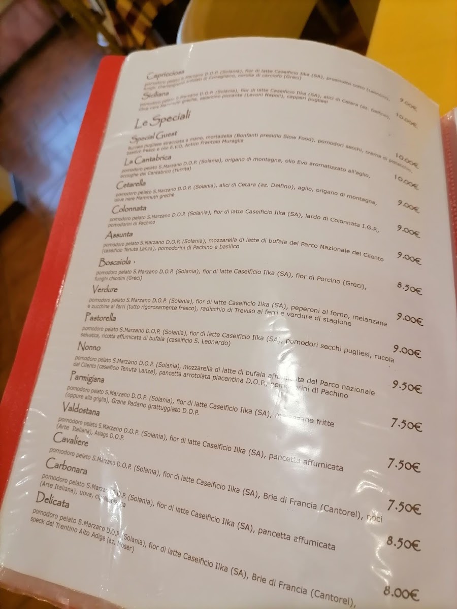 Menu Pizzeria Ristorante La Rosa Dei Venti-5