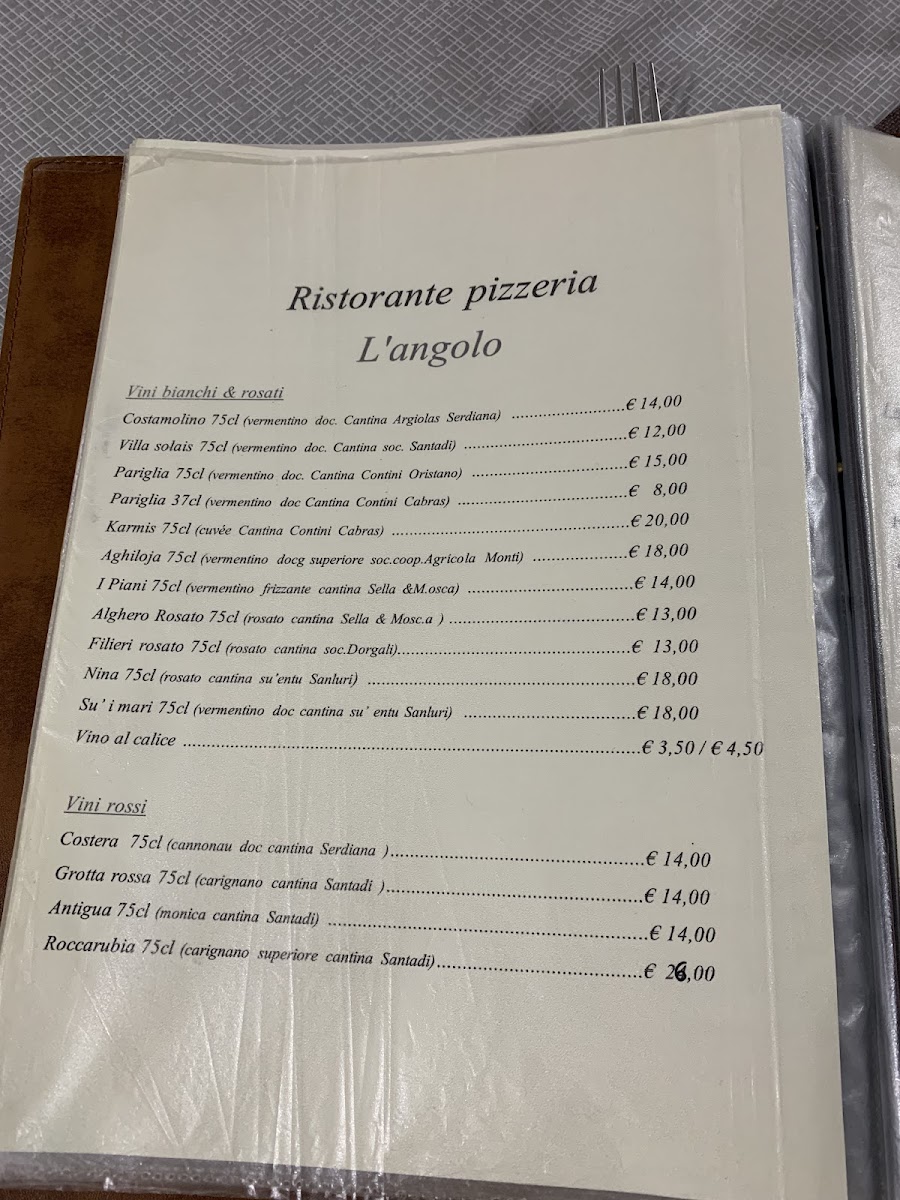 Menu Pizzeria Ristorante L'angolo-1