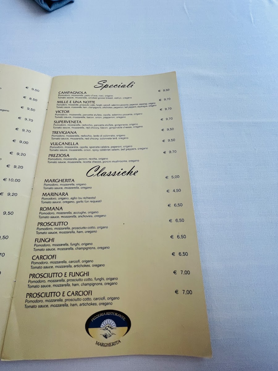 Menu Pizzeria Ristorante Margherita Vittorio Veneto-2