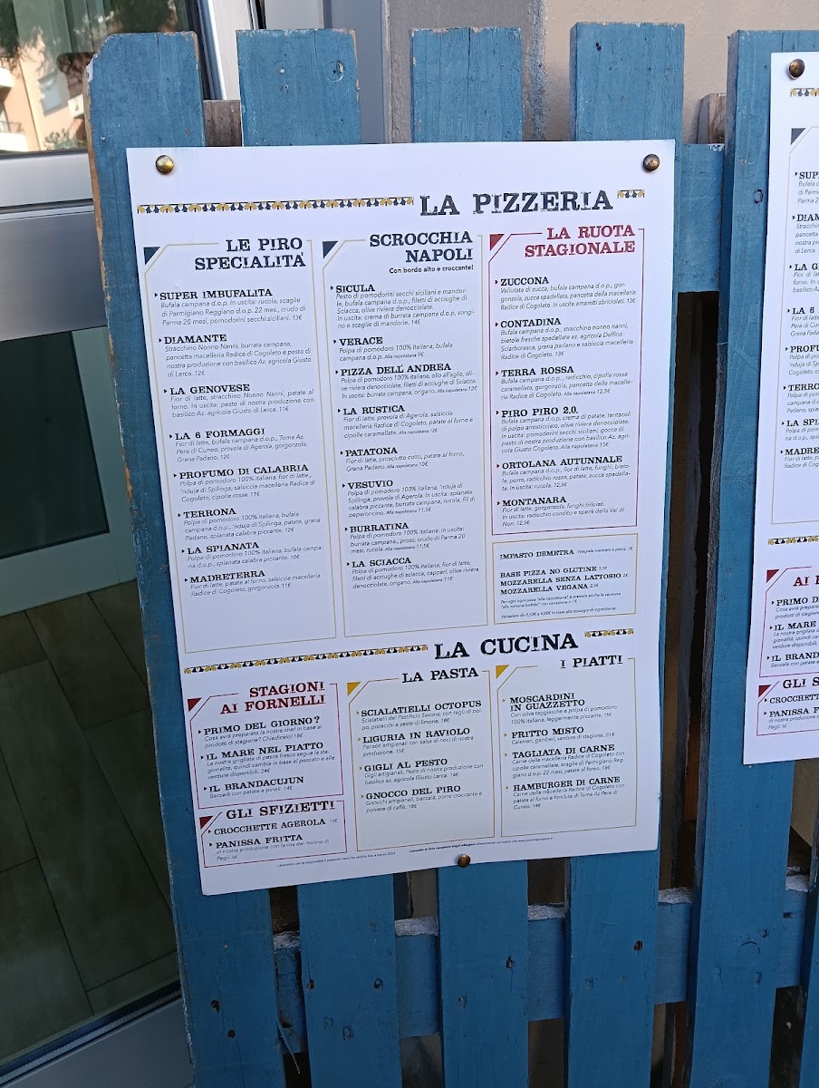 Menu Pizzeria Ristorante Piro Piro-1