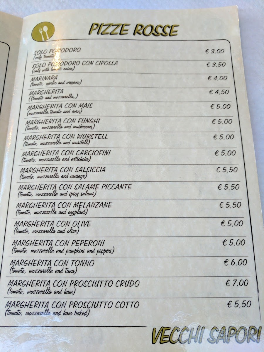 Menu Pizzeria Ristorante Vecchi Sapori-2