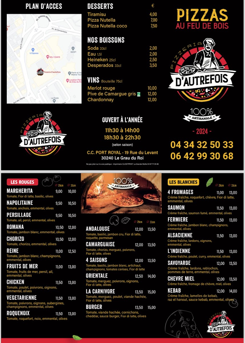 Menu Pizzeria Rotisserie D'autrefois-1