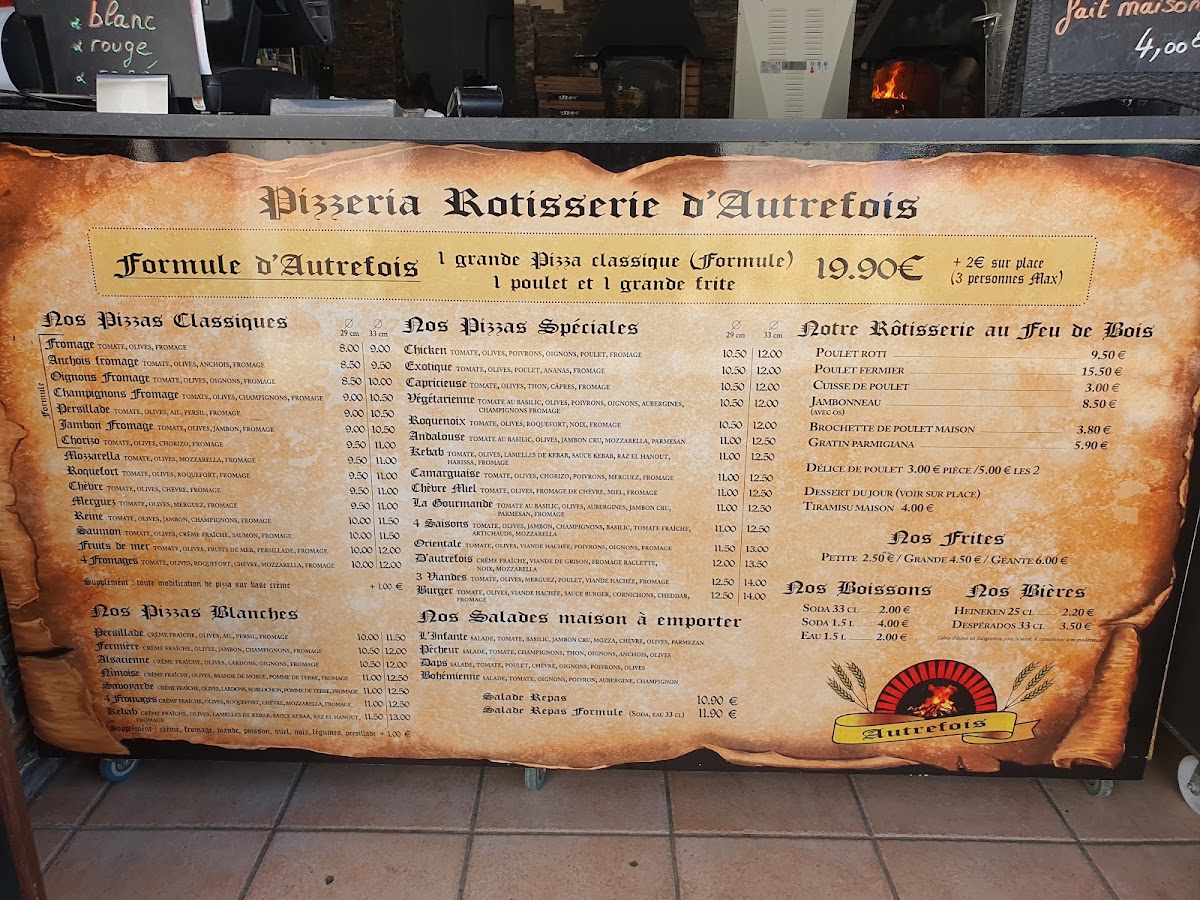 Menu Pizzeria Rotisserie D'autrefois-4