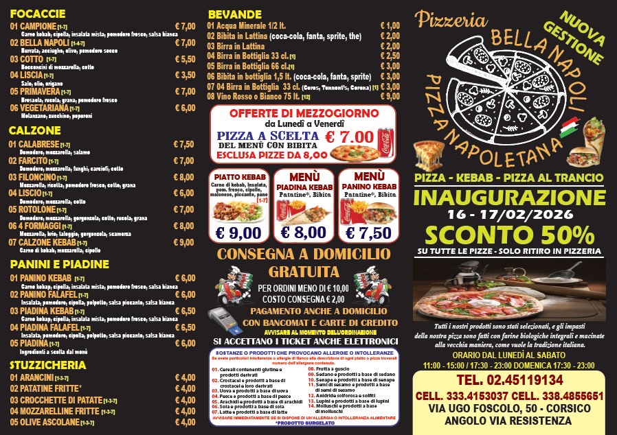 Menu Pizzeria San Giorgio Asporto & Kebab Corsico-2
