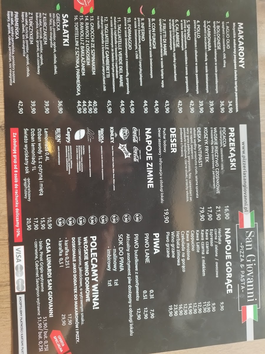 Menu Pizzeria San Giovanni - Pizza Na Telefon Drukarska Wrocław-5