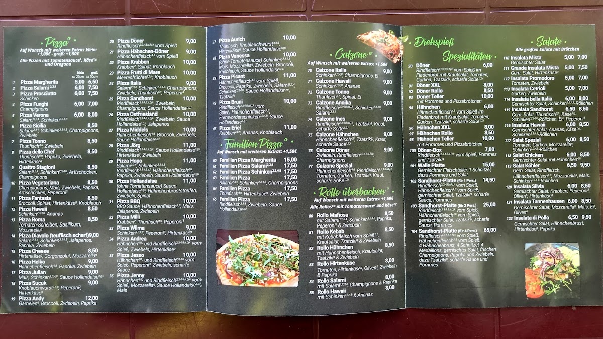 Menu Pizzeria Sandhorst-1