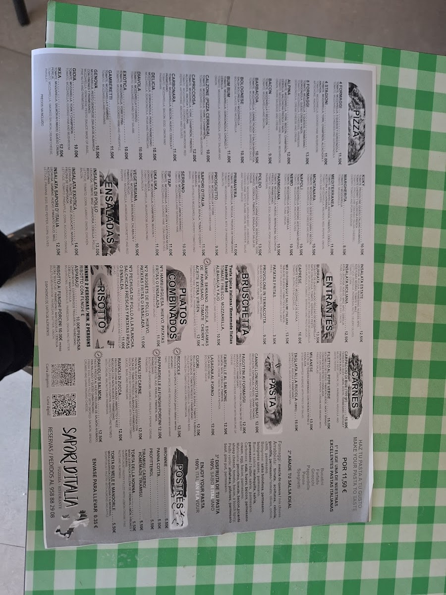 Menu Pizzeria Sapori D'italia-1