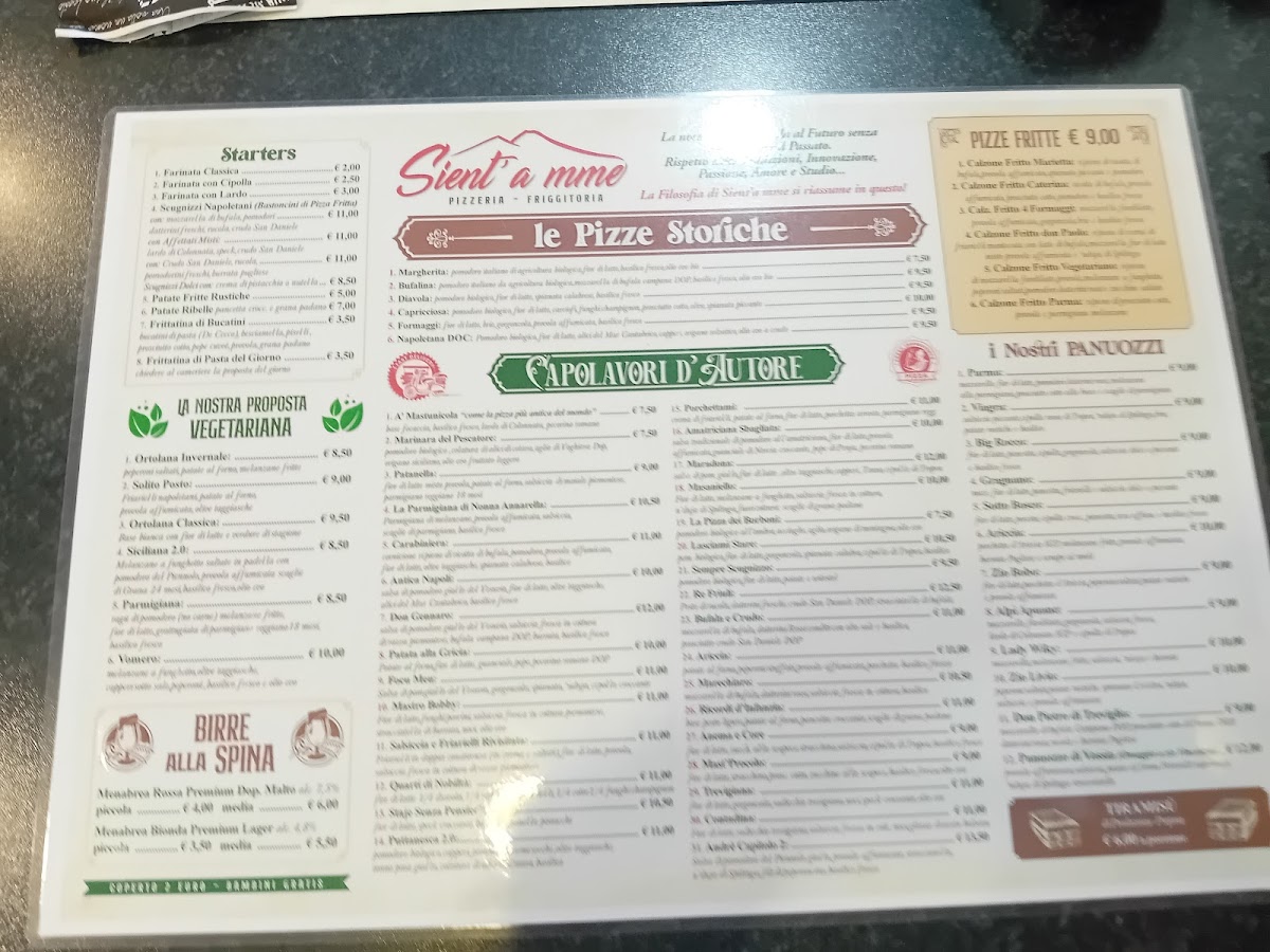 Menu Pizzeria Sient’A Mme Caselle Torinese-5