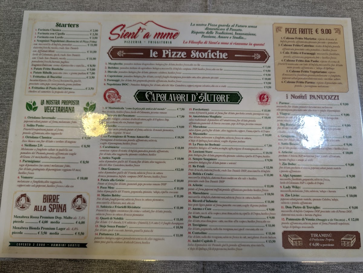 Menu Pizzeria Sient’A Mme Caselle Torinese-6
