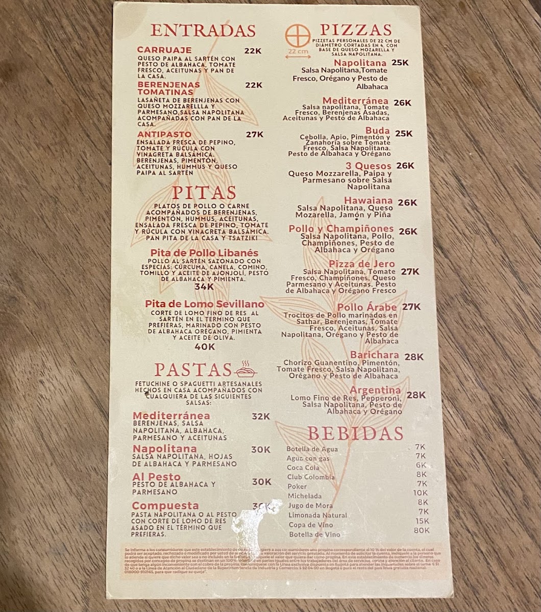 Menu Pizzería Siete Tigres-2