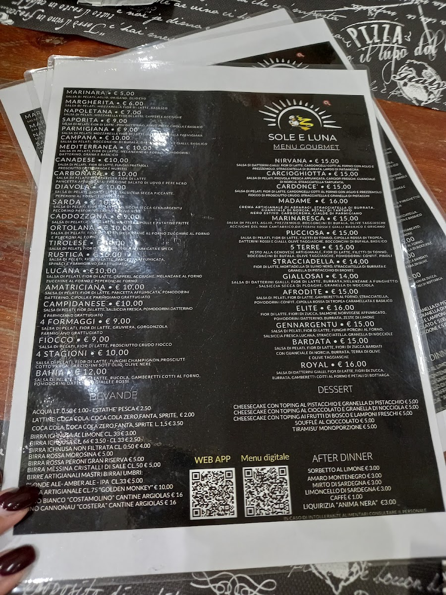 Menu Pizzeria Sole E Luna Cagliari-7