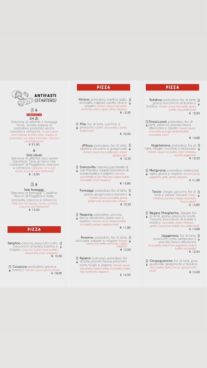 Menu Pizzeria Strapizzami - Forno A Legna --1