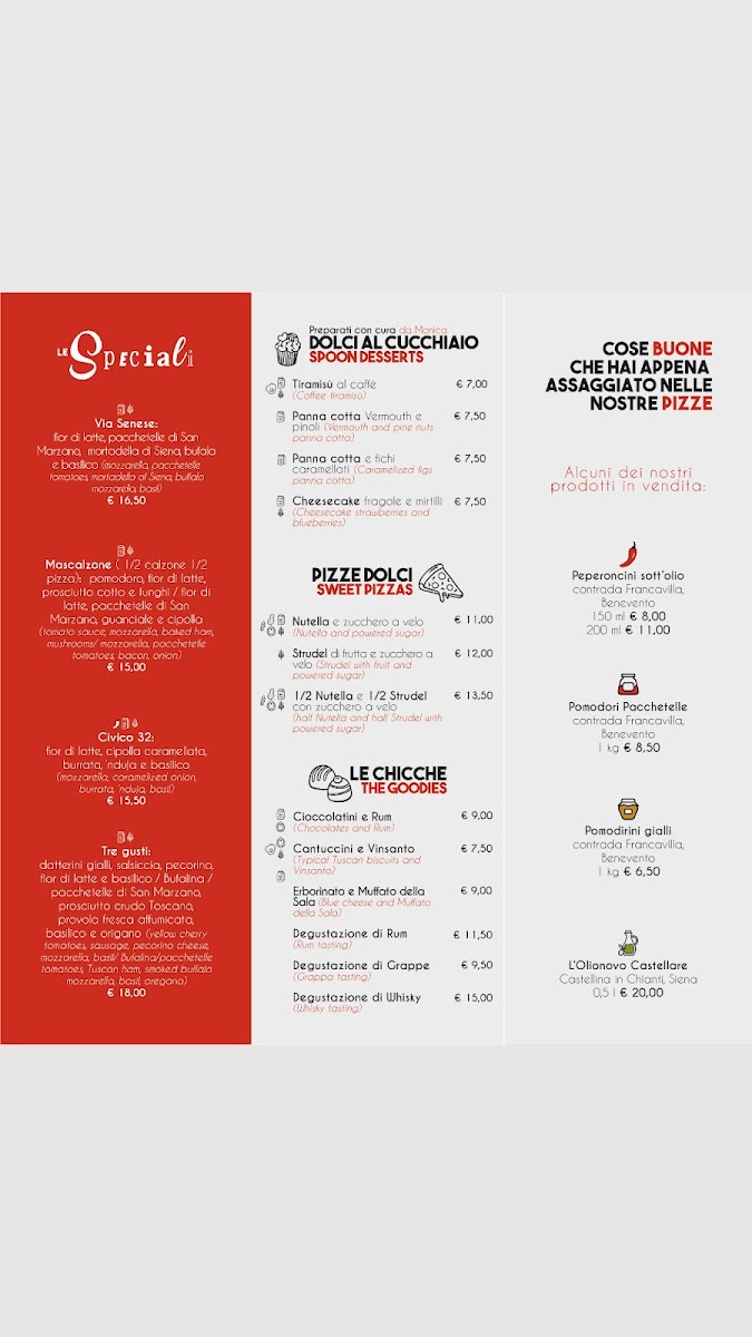 Menu Pizzeria Strapizzami - Forno A Legna --2