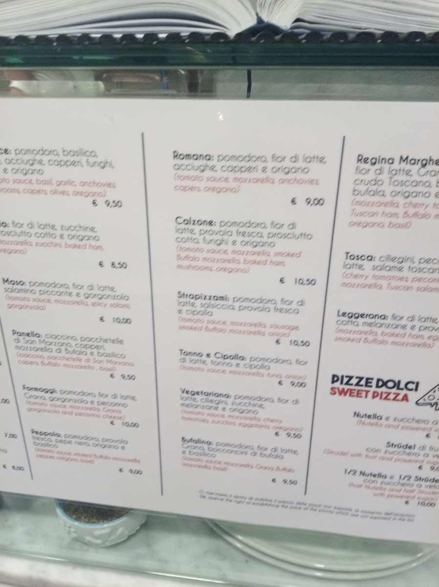Menu Pizzeria Strapizzami - Forno A Legna --8