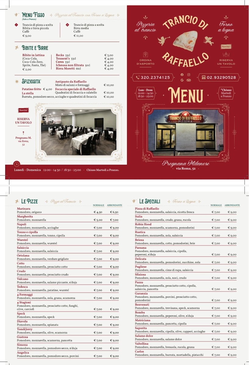 Menu Pizzeria Trancio Di Raffaello-1
