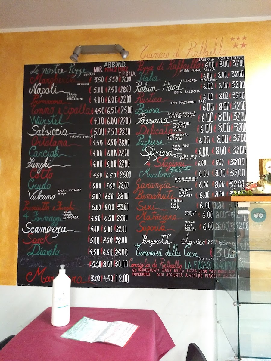 Menu Pizzeria Trancio Di Raffaello-2