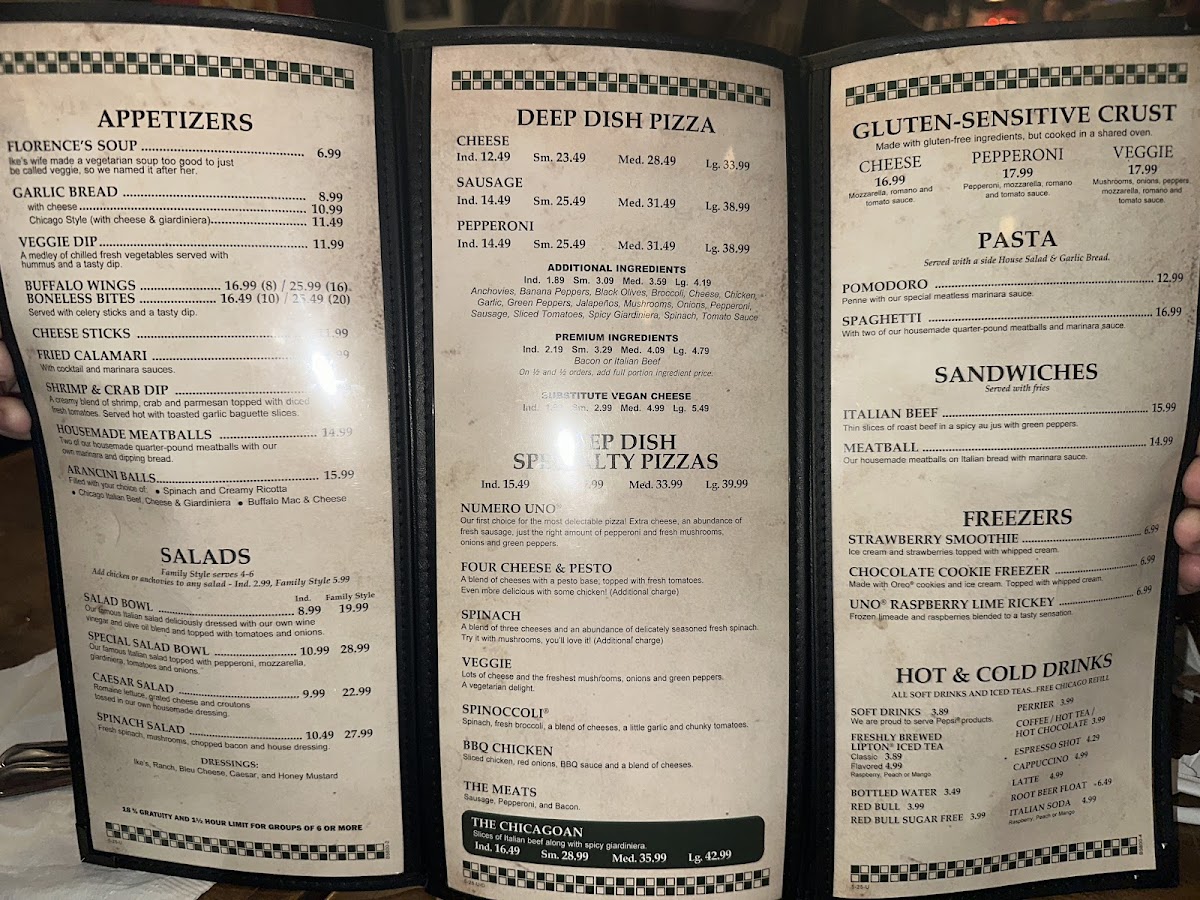 Menu Pizzeria Uno-1