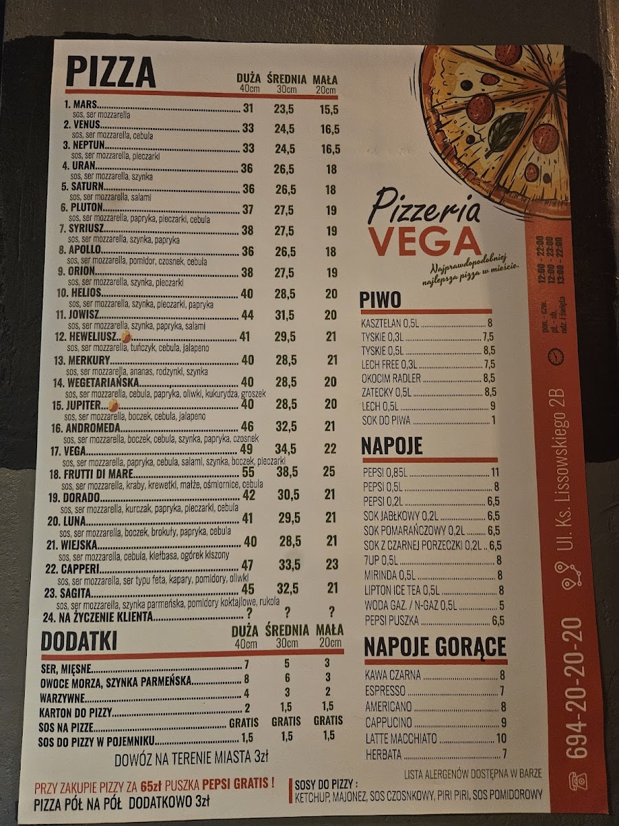Menu Pizzeria Vega-1