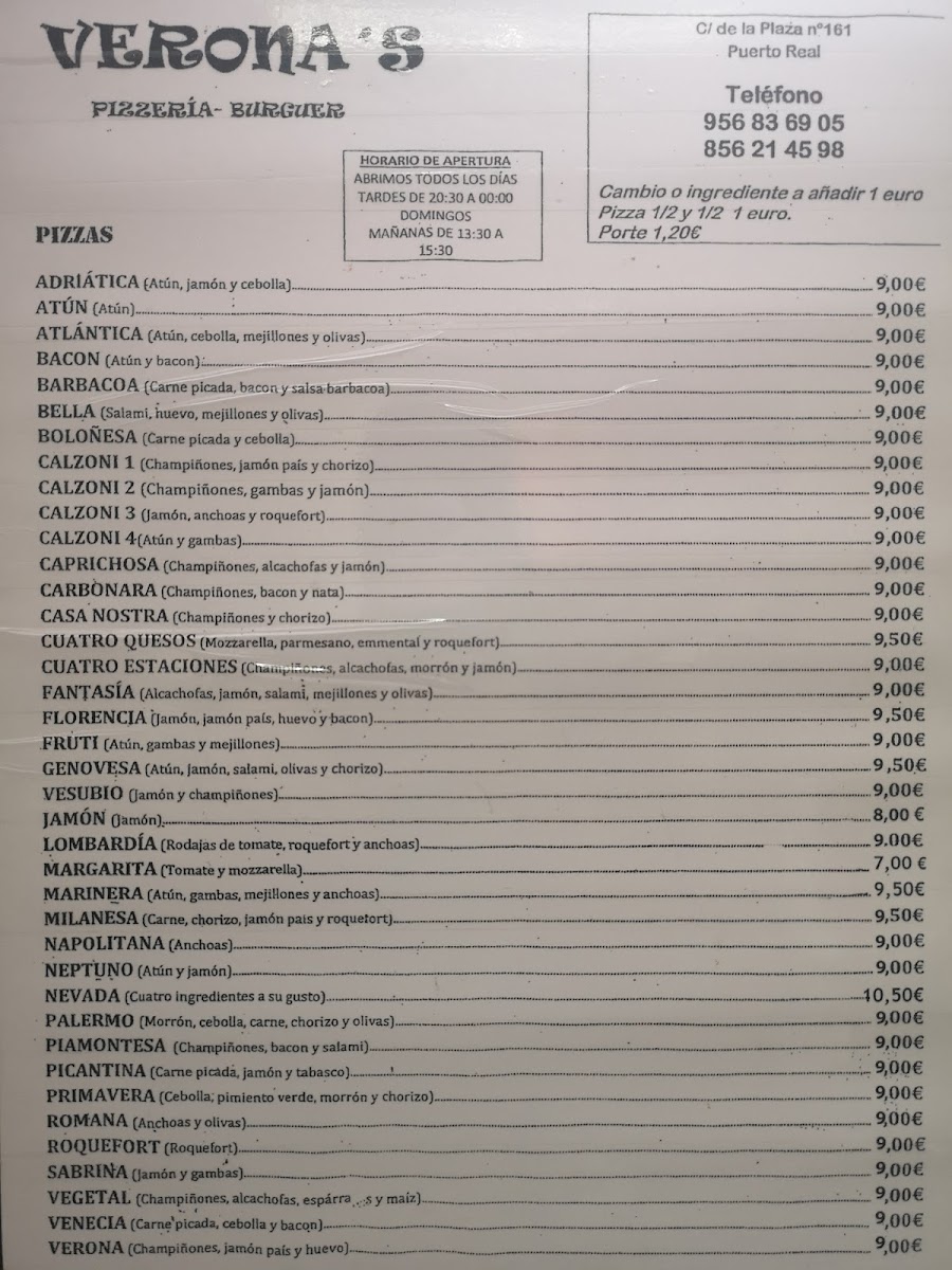 Menu Pizzeria Veronas-8