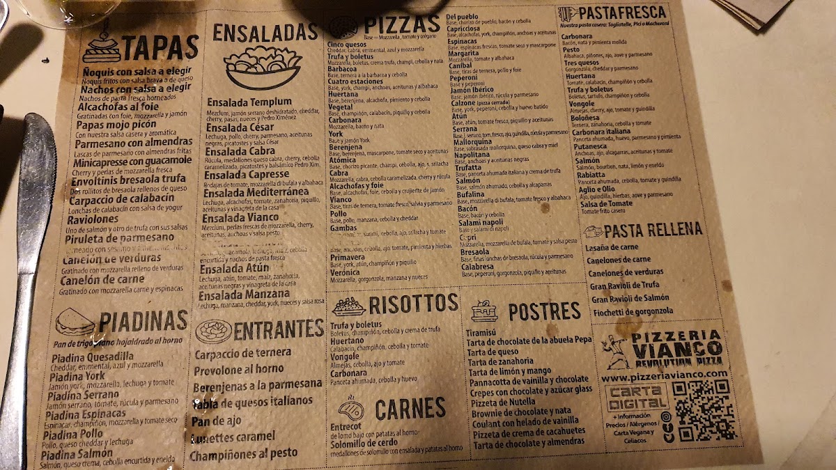 Menu Pizzería Vianco-5