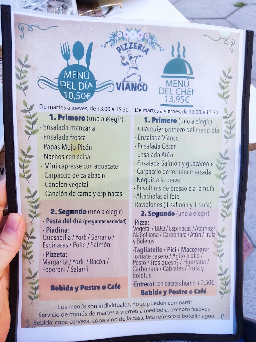 Menu Pizzería Vianco-6