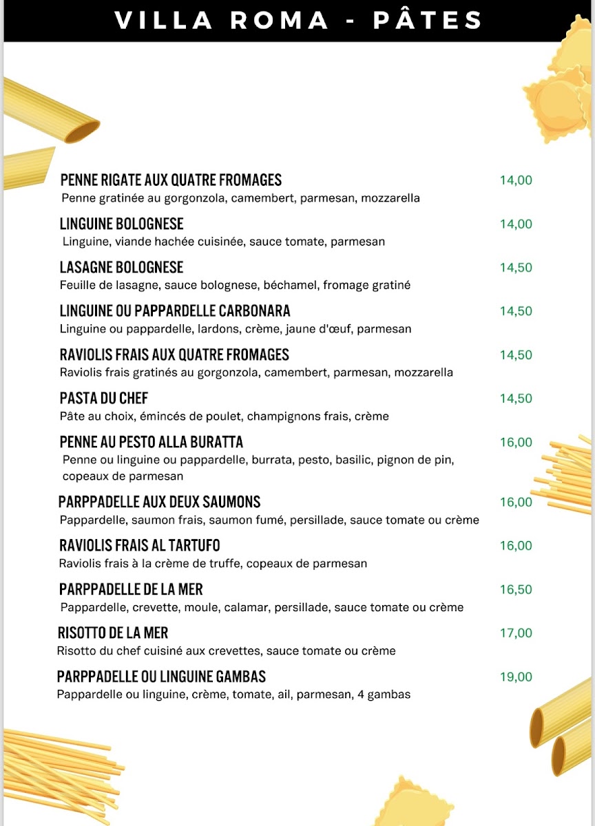 Menu Pizzeria Villa Roma Aux Feu De Bois-4