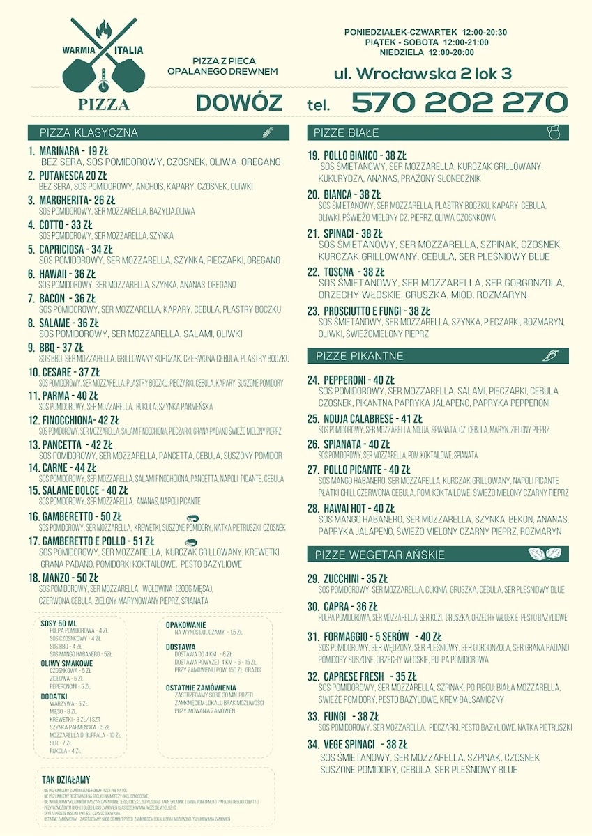 Menu Pizzeria Warmia Italia-1