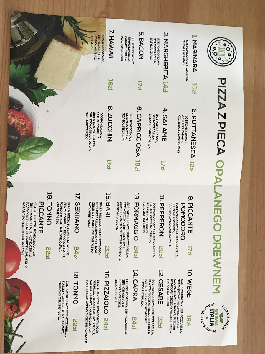 Menu Pizzeria Warmia Italia-9