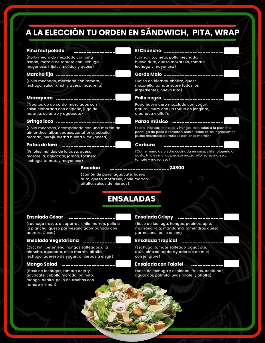 Menu Pizzería Y Marisquería La Italiana-1