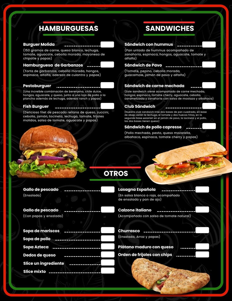 Menu Pizzería Y Marisquería La Italiana-2