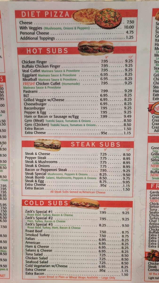 Menu Pizzeria Zacharia Bar & Grill-5