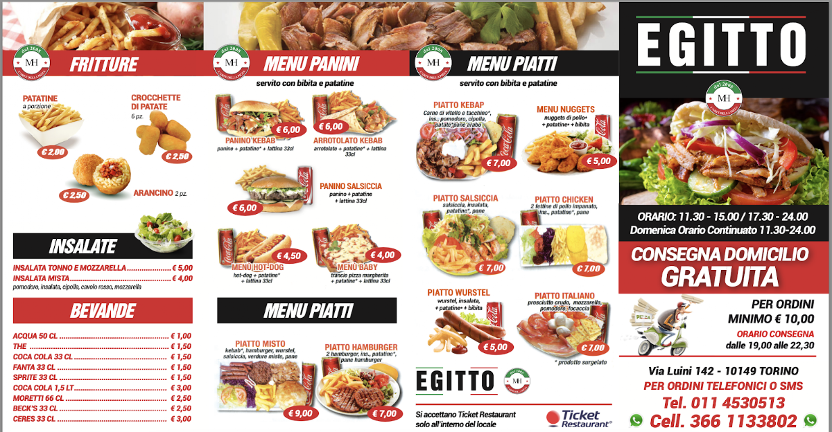 Menu Pizzerie Egitto-2