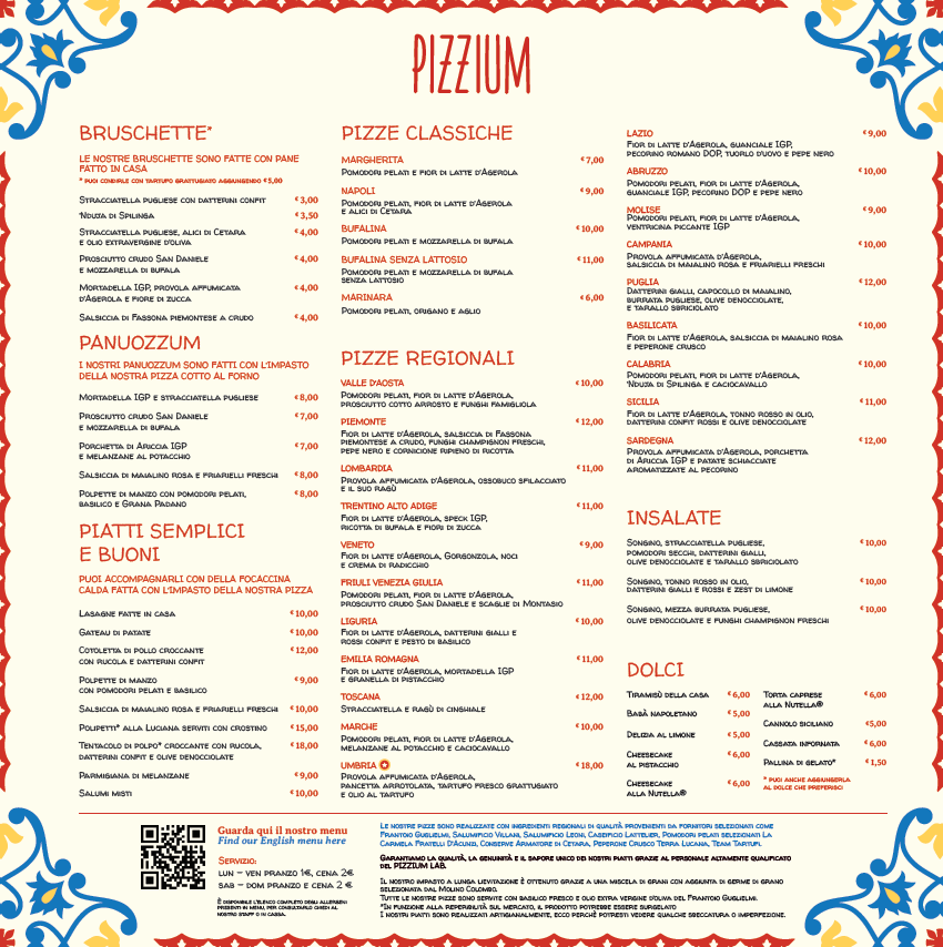 Menu Pizzium - Reggio Emilia-1