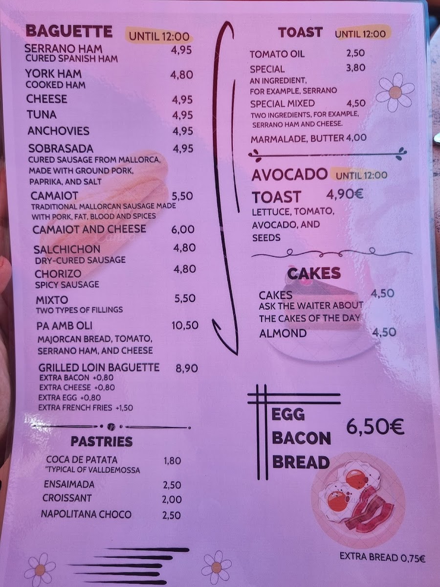 Menu Plaça Cartoixa Cafeteria Ca'n Molinas (Antic Bar Es Til·lers)-1