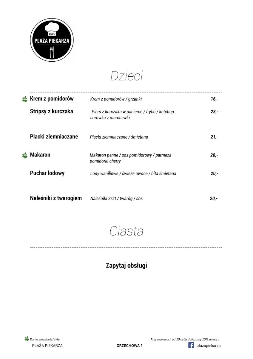 Menu Plaża Piekarza-8