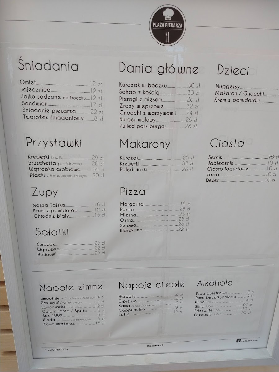 Menu Plaża Piekarza-9