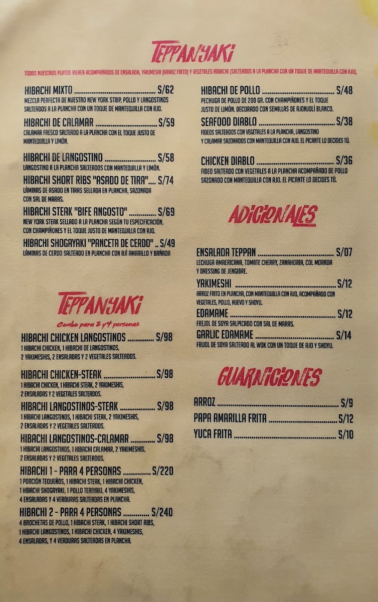 Menu Plancha - Criolla Y Teppanyaki-4