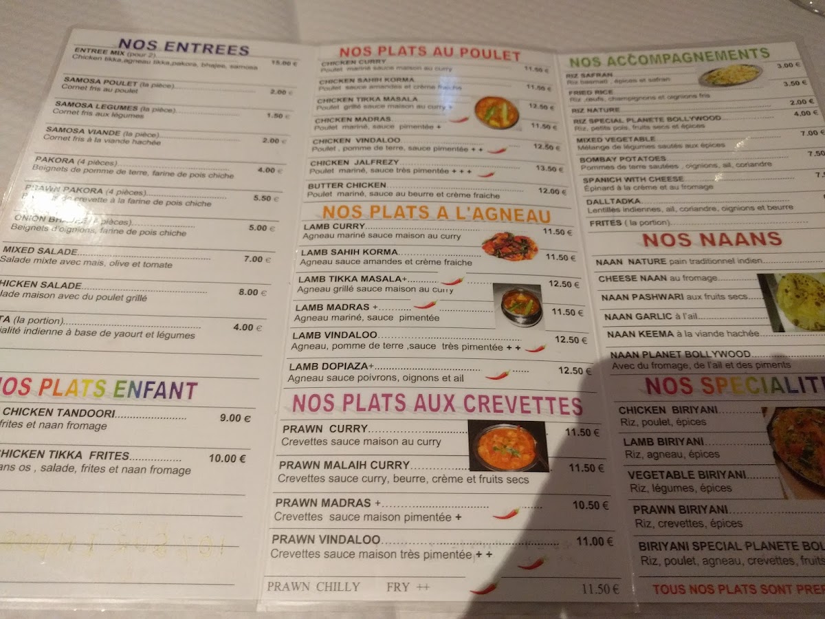 Menu Planète Bollywood-2
