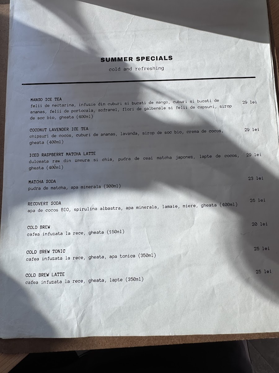 Menu Plantini One Herastrau Plaza-5