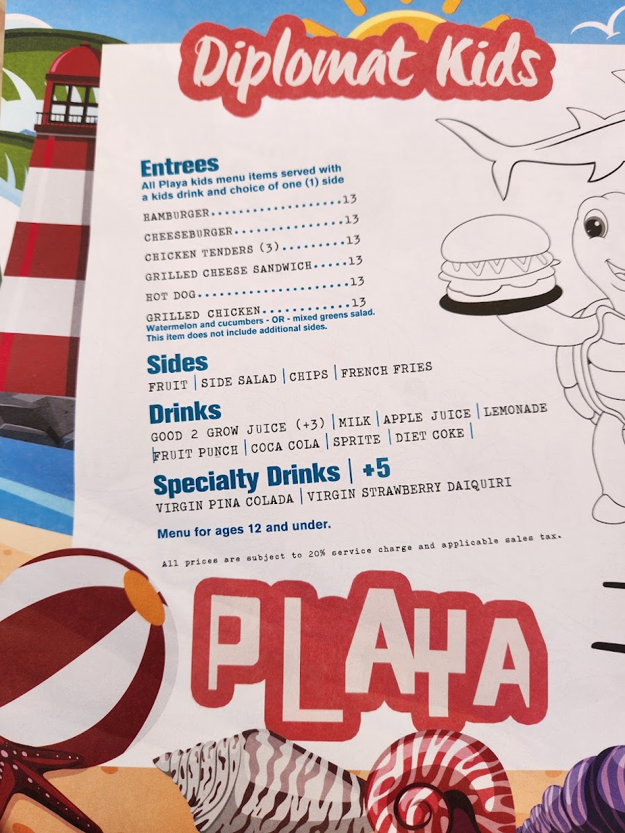 Menu Playa Beach Bar & Grill-2
