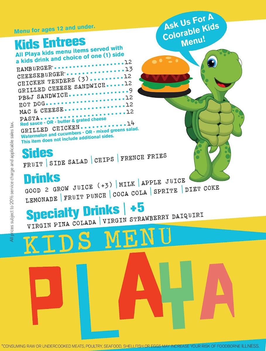 Menu Playa Beach Bar & Grill-3