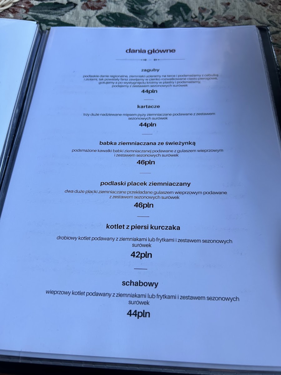 Menu Pod Katedrą-2