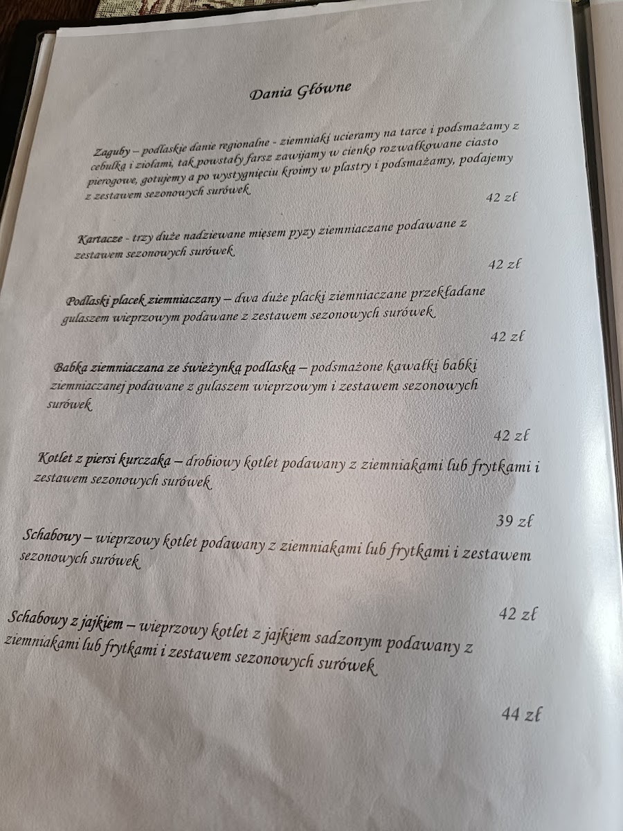 Menu Pod Katedrą-3